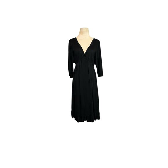Velvet by Graham & Spencer Black V-Neck Knee Length Dress size Medium - Picture 15 of 16